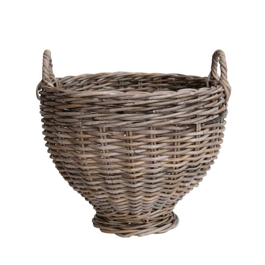 Medium Natural Woven Rattan Storage Basket 